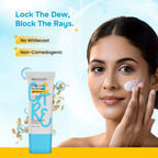 Swiss Beauty Care Dew Lock Sunscreen SPF 50 PA++++ With 1% Hyaluronic Acid