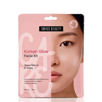 Swiss Beauty Care Korean Glow Facial Kit With Kakadu Plum & Rice, 6-Steps For Glass-Skin