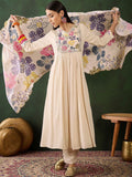 Sangria Embroidered & Digital Printed Kurta & Trousers with Dupatta