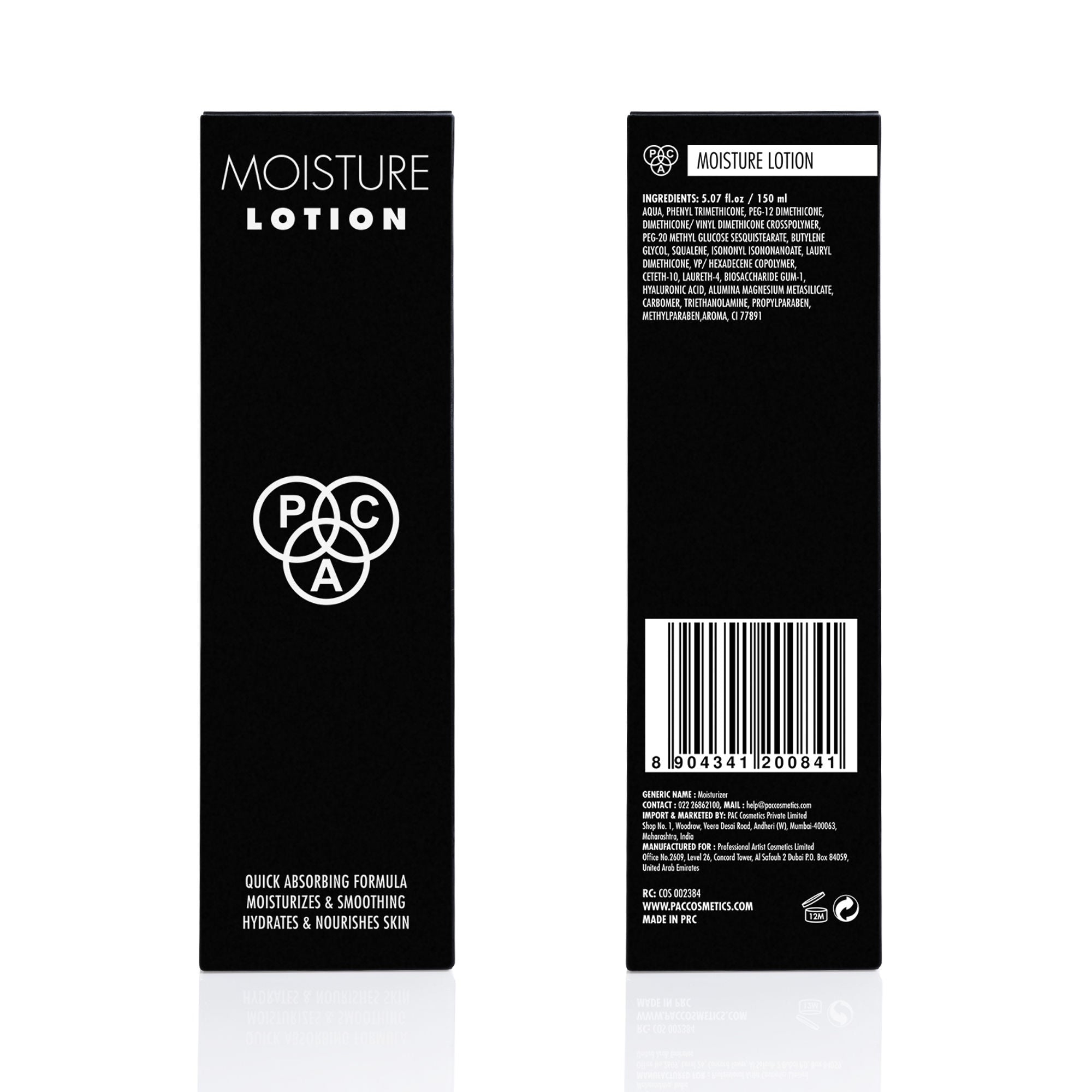 PAC Studio Moisture Lotion - Lightweight Fast Absorbing Formula, All Day Hydration, Ideal for Dry Skin