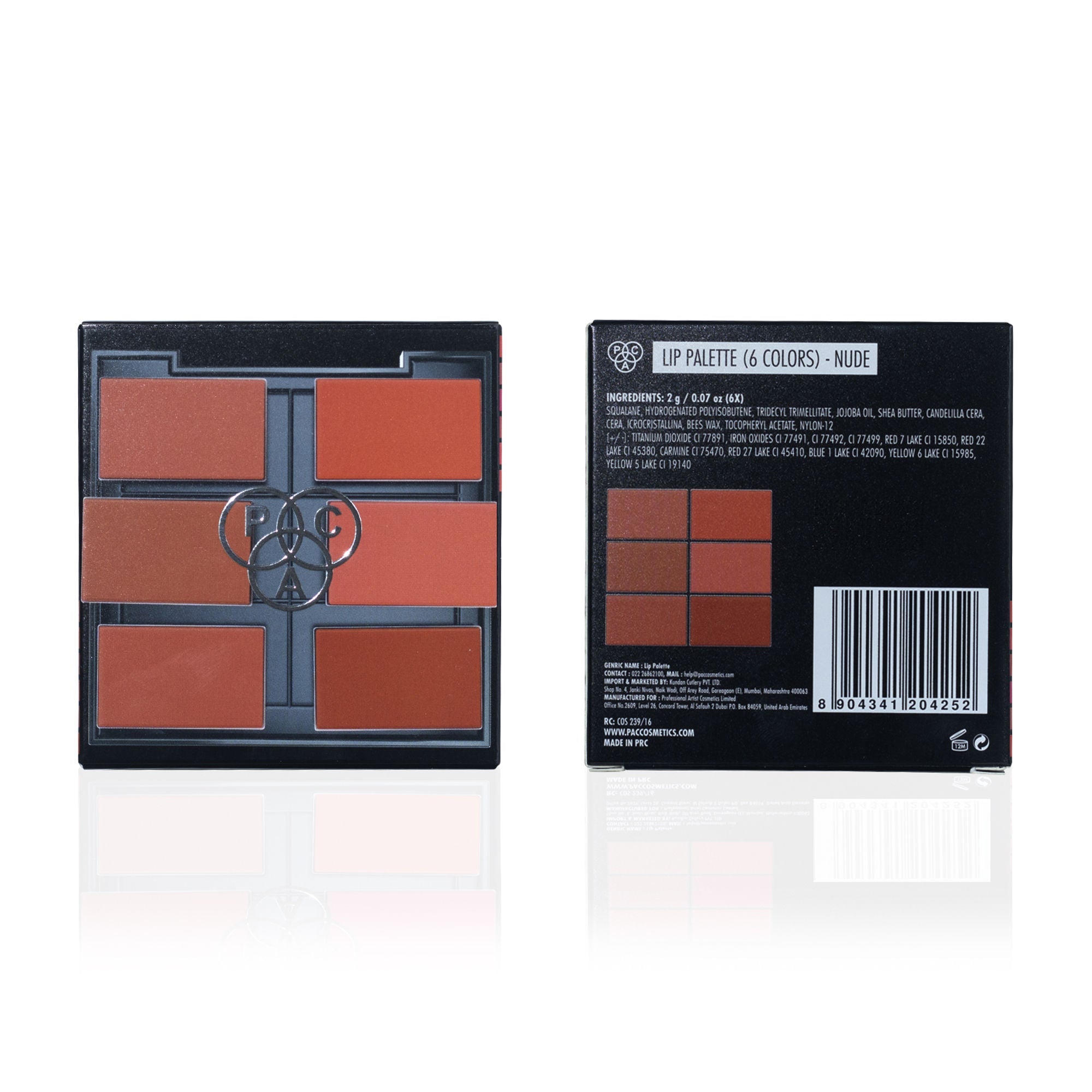 PAC Studio Lip Palette Nude - One Swipe Intense Color Payoff, Insanely Pigmented, Comfortable Long Wear