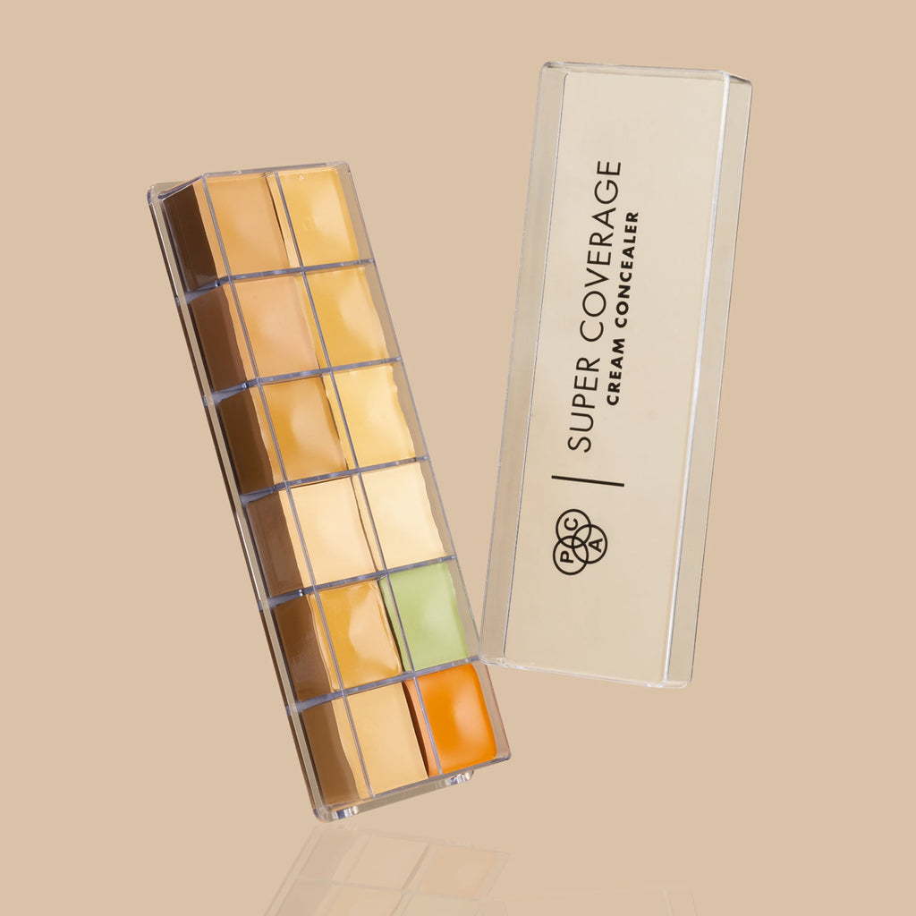 PAC Studio Super Coverage Cream Concealer Palette X12 - Creamy Blendable Formula, Longlasting Full Coverage