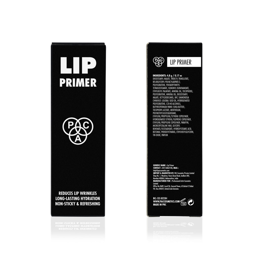PAC Studio Lip Primer - Infused with Jojoba Oil, Hydrates & Locks Moisture, Prevents Fading, Transparent - Distacart