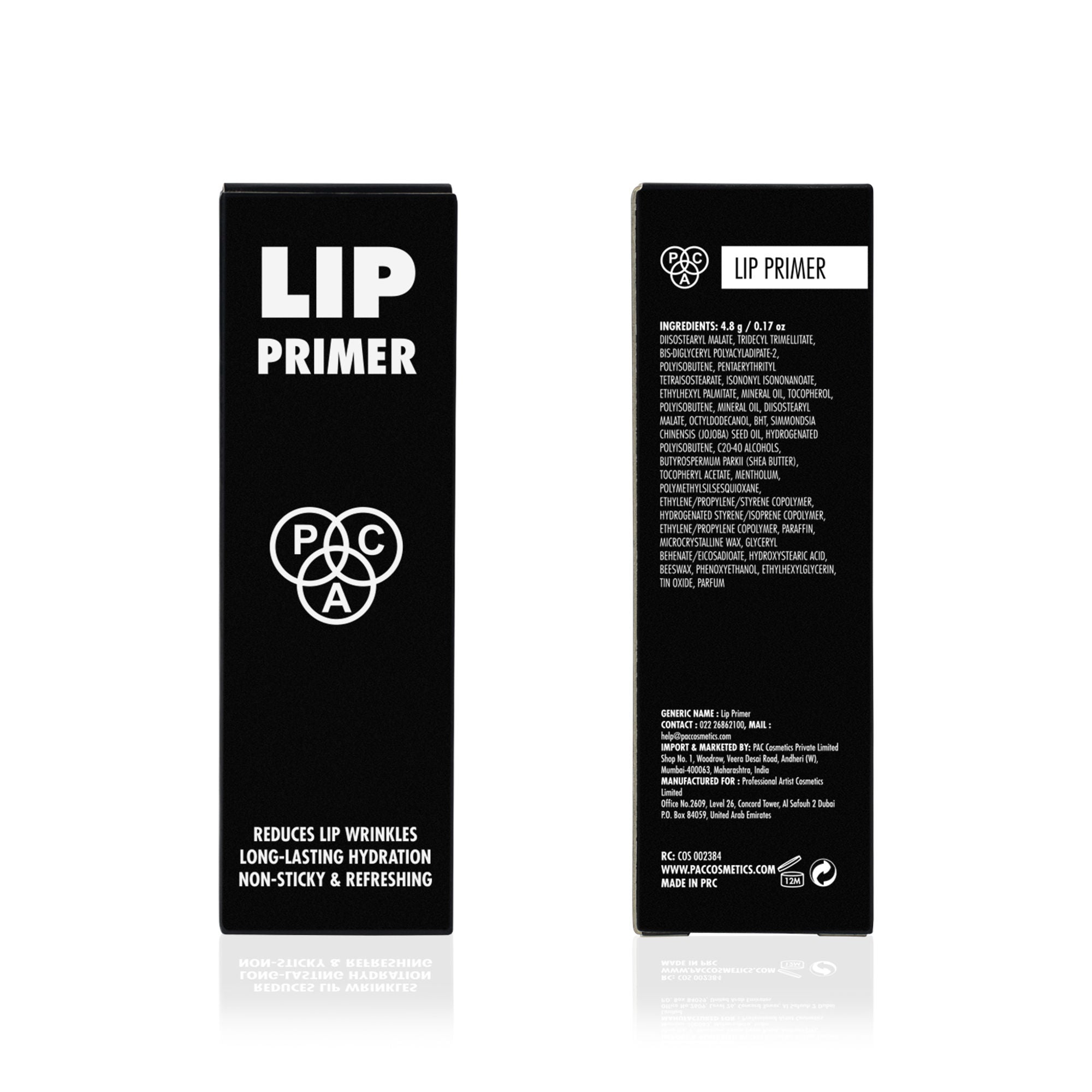 PAC Studio Lip Primer - Infused with Jojoba Oil, Hydrates & Locks Moisture, Prevents Fading, Transparent - Distacart