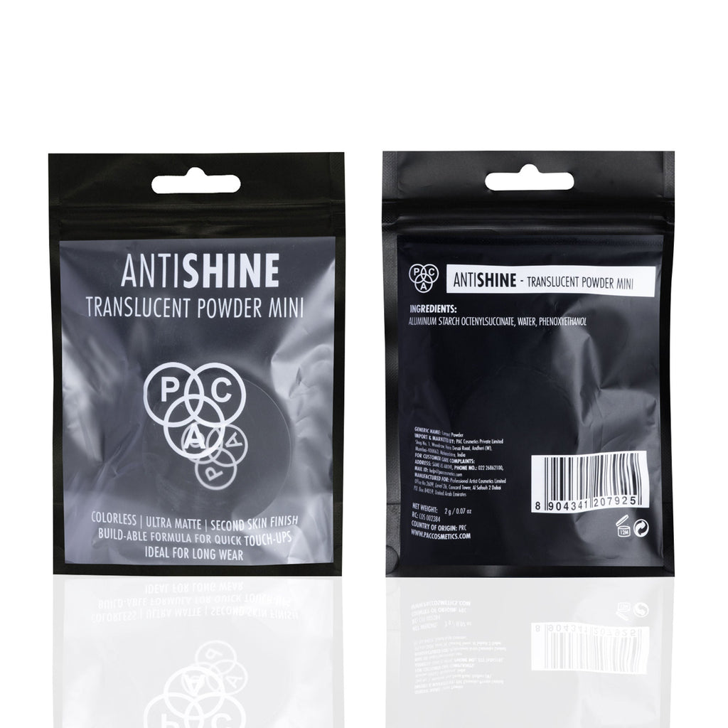 PAC Studio Translucent Powder Antishine Mini -Controls Shine Prevents Flashbacks Lightweight Setting Powder - Distacart