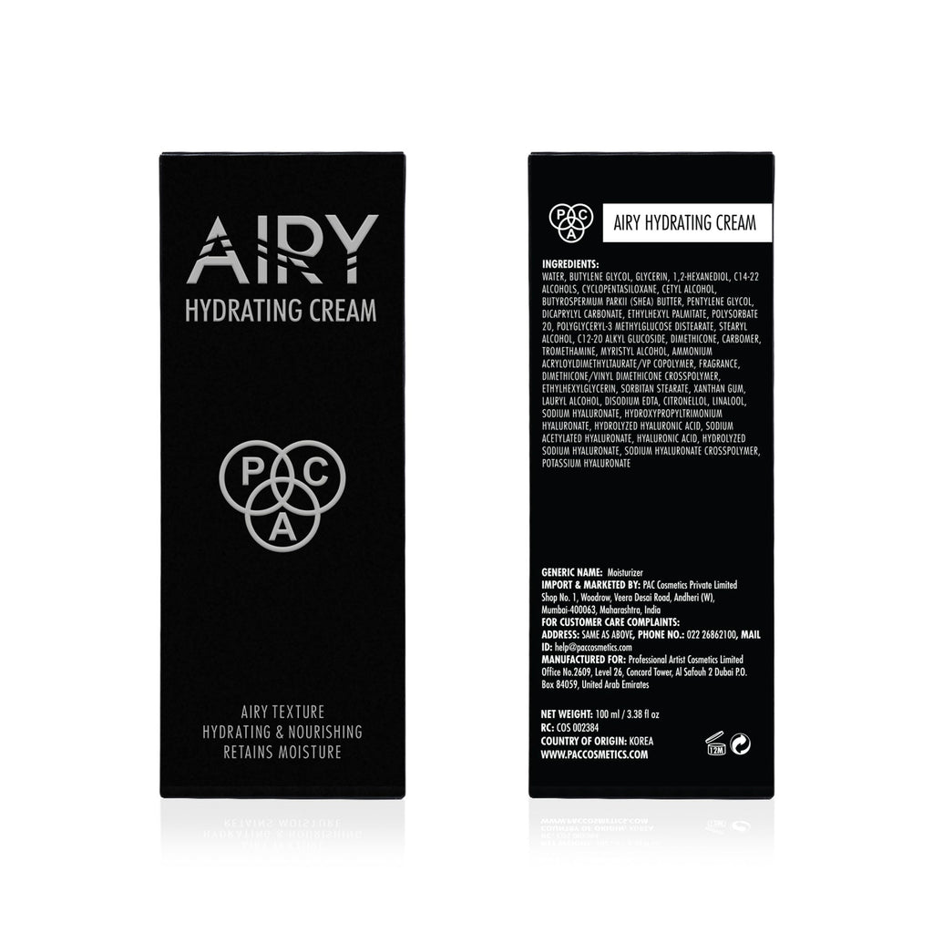 PAC Studio Airy Hydrating Cream - Ultra Lightweight, Non-Greasy Formula, Absorbs Fast & Deeply Hydrates