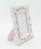 Adan's Homes PF01 Decorative Handcrafted Wooden Photo Frame (White)