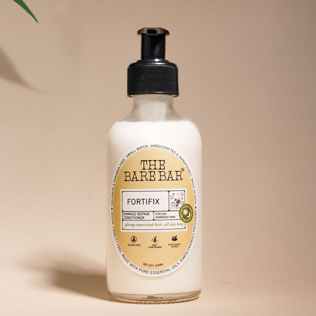 The Bare Bar Fortifix Conditioner - Repairs Frizz, Softens & Strengthens Dry, Damaged Hair