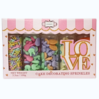 confect easter sprinkles edible mix pink yellow red silver and green vermicelli and easter bunny pack of 5 100gms