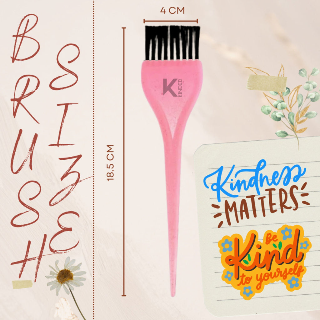 KINDED Multipurpose Pink Hair Color and Mehndi Brush Set of 2
