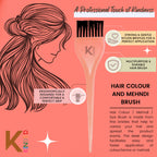 KINDED Multipurpose Black & Orange Hair Color and Mehndi Brush Set of 2