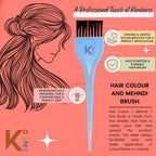 KINDED Multipurpose Black & Blue Hair Color and Mehndi Brush Set of 2