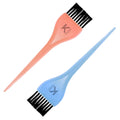 KINDED Multipurpose Orange & Blue Hair Color and Mehndi Brush Set of 2