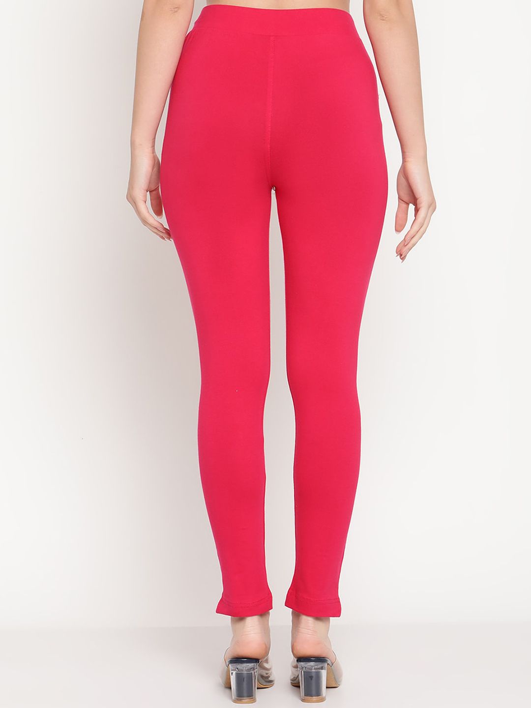 TAG 7 Women Magenta & Blue Pack of 2 Straight Fit Ankle-Length Leggings