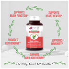 bliss welness brain health dha epa finest vegetarian omega 3 veg capsule