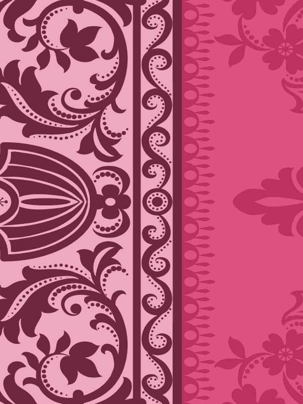 Dreamscape Pink & Beige Ethnic Motifs 144 TC Bedsheet with Pillow Covers