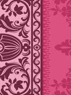 Dreamscape Pink & Beige Ethnic Motifs 144 TC Bedsheet with Pillow Covers