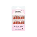 shills professional reusable press on nails french almond spn740