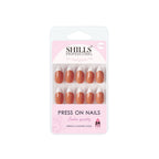 shills professional reusable press on nails french almond spn740