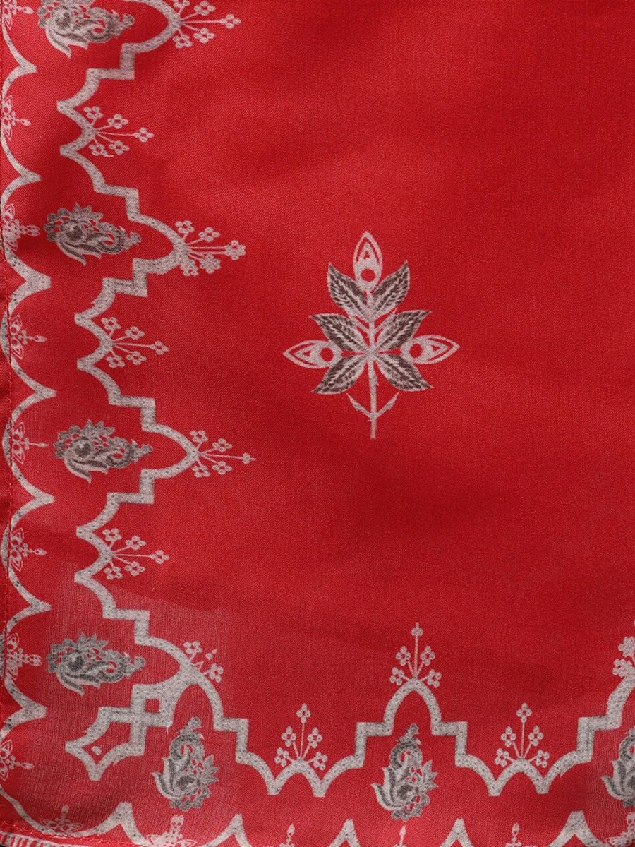 Aks Ethnic Motifs Printed Kurta With Palazzos & Dupatta