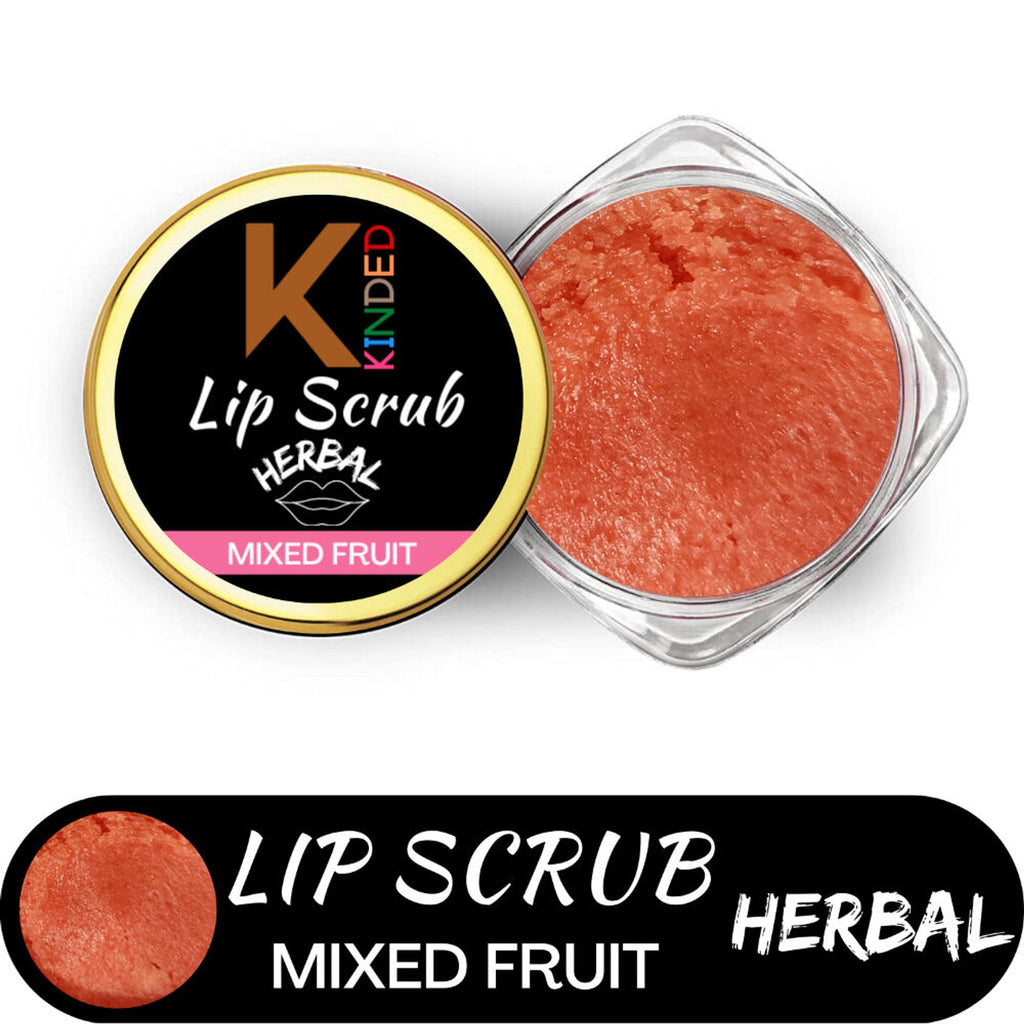 KINDED Lip Sugar Scrub Herbal Exfoliator - Mixed Fruit