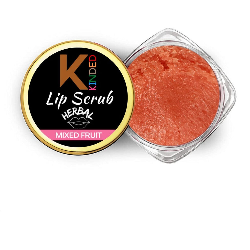 KINDED Lip Sugar Scrub Herbal Exfoliator - Mixed Fruit