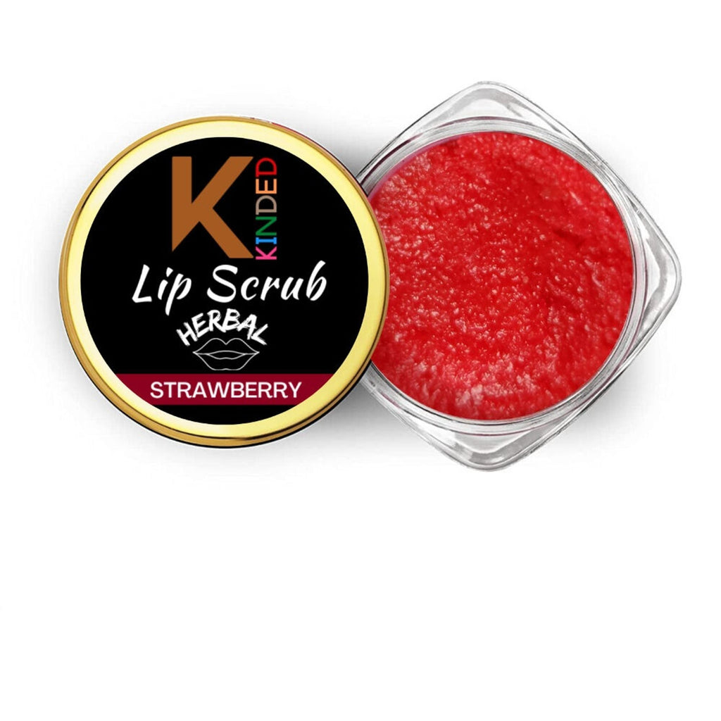 KINDED Lip Sugar Scrub Herbal Exfoliator - Strawberry