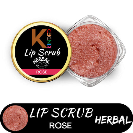 KINDED Lip Sugar Scrub Herbal Exfoliator - Rose