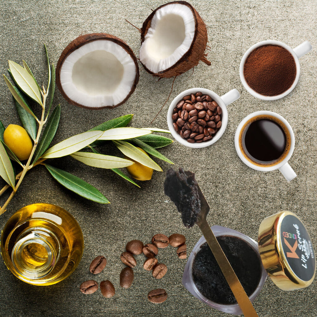 KINDED Lip Sugar Scrub Herbal Exfoliator - Coffee