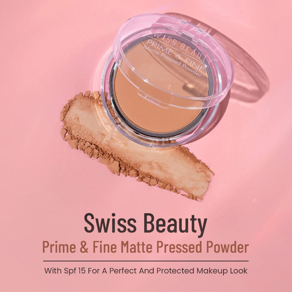 Swiss Beauty Prime & Fine Matte Pressed Powder - 1 Classic Ivory - Distacart