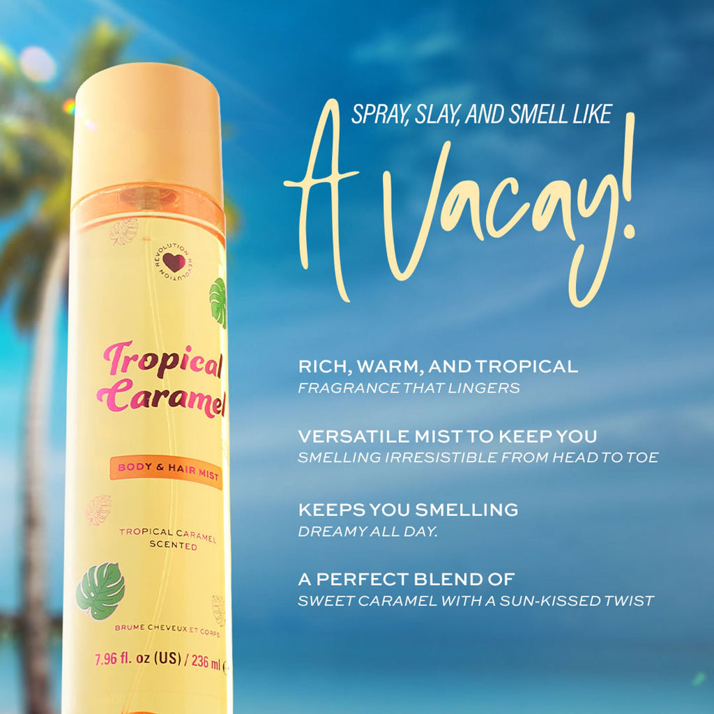 Makeup Revolution Tropical Caramel Hair And Body Mist - Distacart