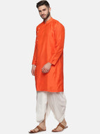 Sethukrishna Men Orange Angrakha Top with Dhoti Pants - Distacart
