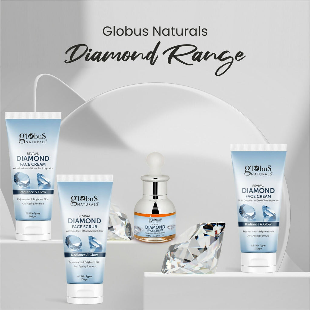 Globus Naturals Revival Diamond Shine Boosting & Anti Ageing Face Serum - Distacart