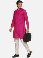 Sethukrishna Men Rose Kurta with Pyjamas - Distacart