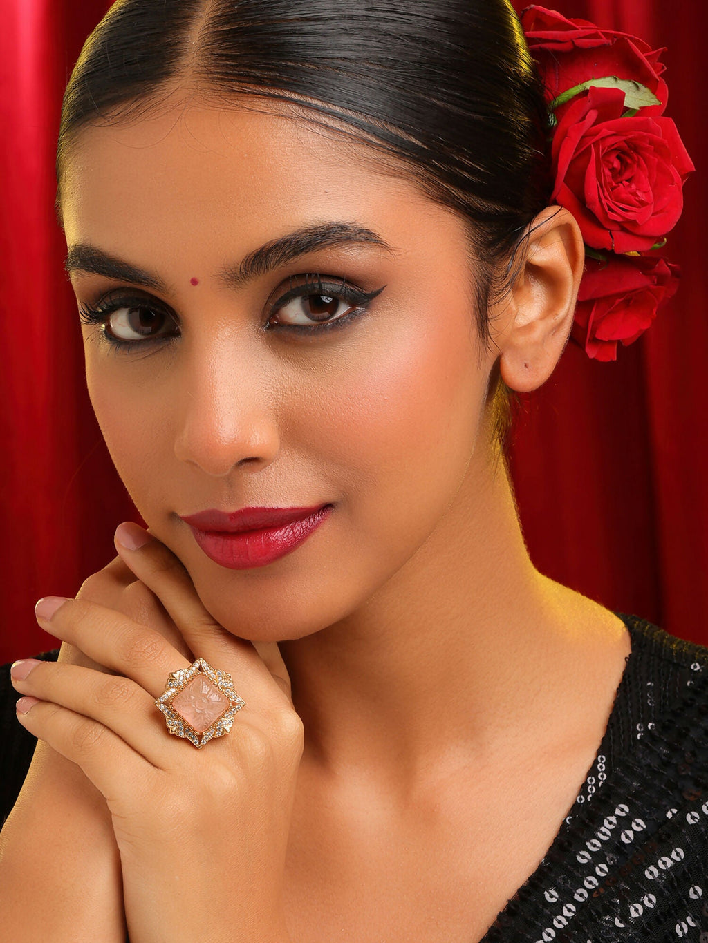 Ruby Raang Diamond Crystal Ring