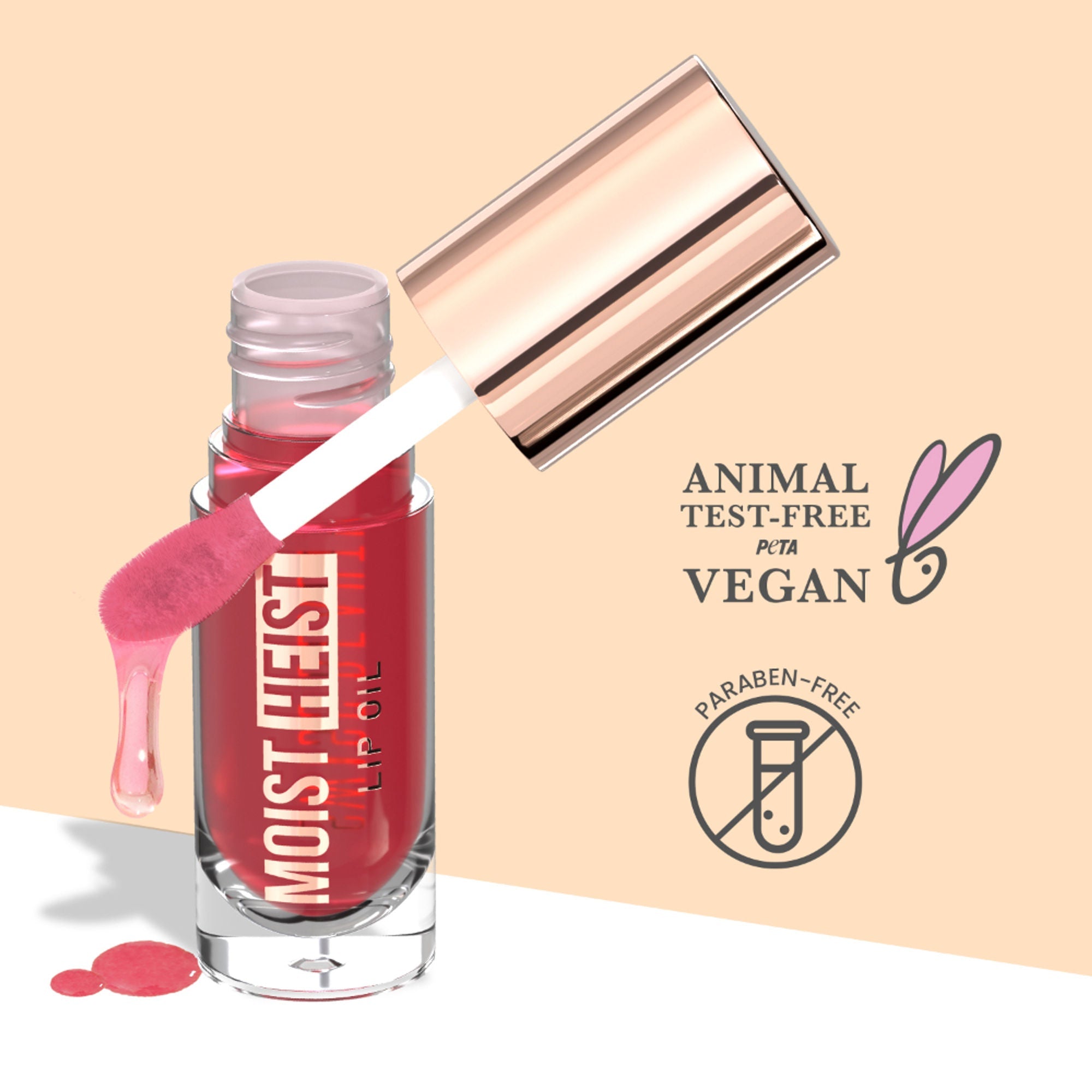 Swiss Beauty Moist Heist Lip Oil Colour-Changing With Vitamin E & Mint Oil - 3 Melon Loot - Distacart