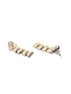 Long Kundan Earrings (silver) - Ruby Raang - Distacart