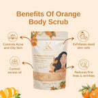 Kimayra Natural Orange Peel Face & Body Scrub For Brightens Skin Tone, Tan Removal Scrub