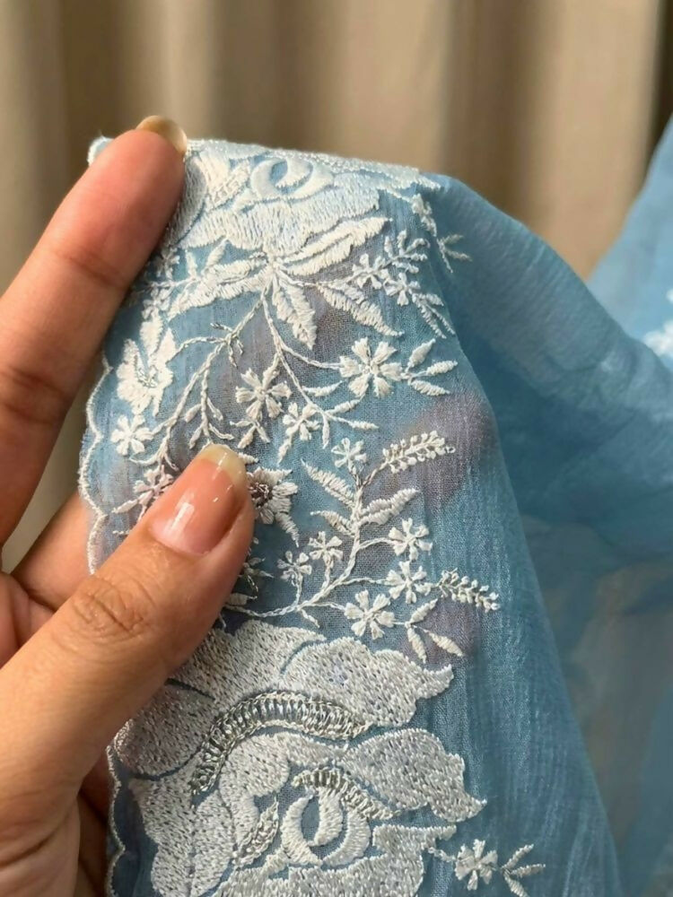 Joban Fashion Sky Blue Candy Crush Party Wear Sarees - Distacart