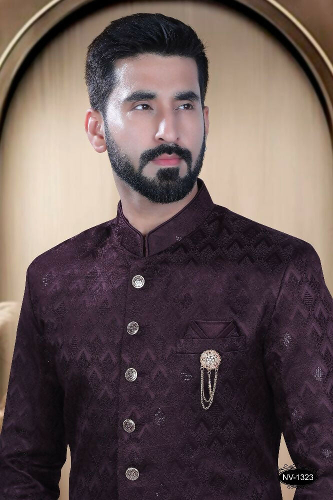 Joban Fashion Men's Wine TR Kurta with Pyjama