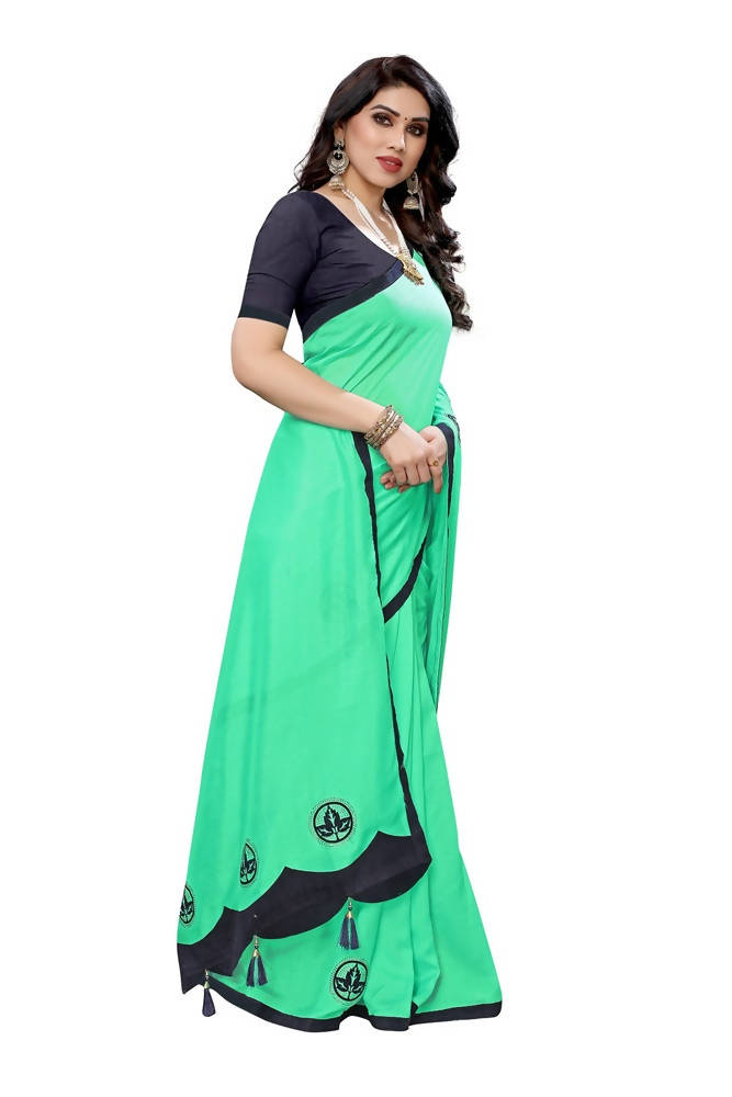 Vamika Designer Green Dola Silk Saree