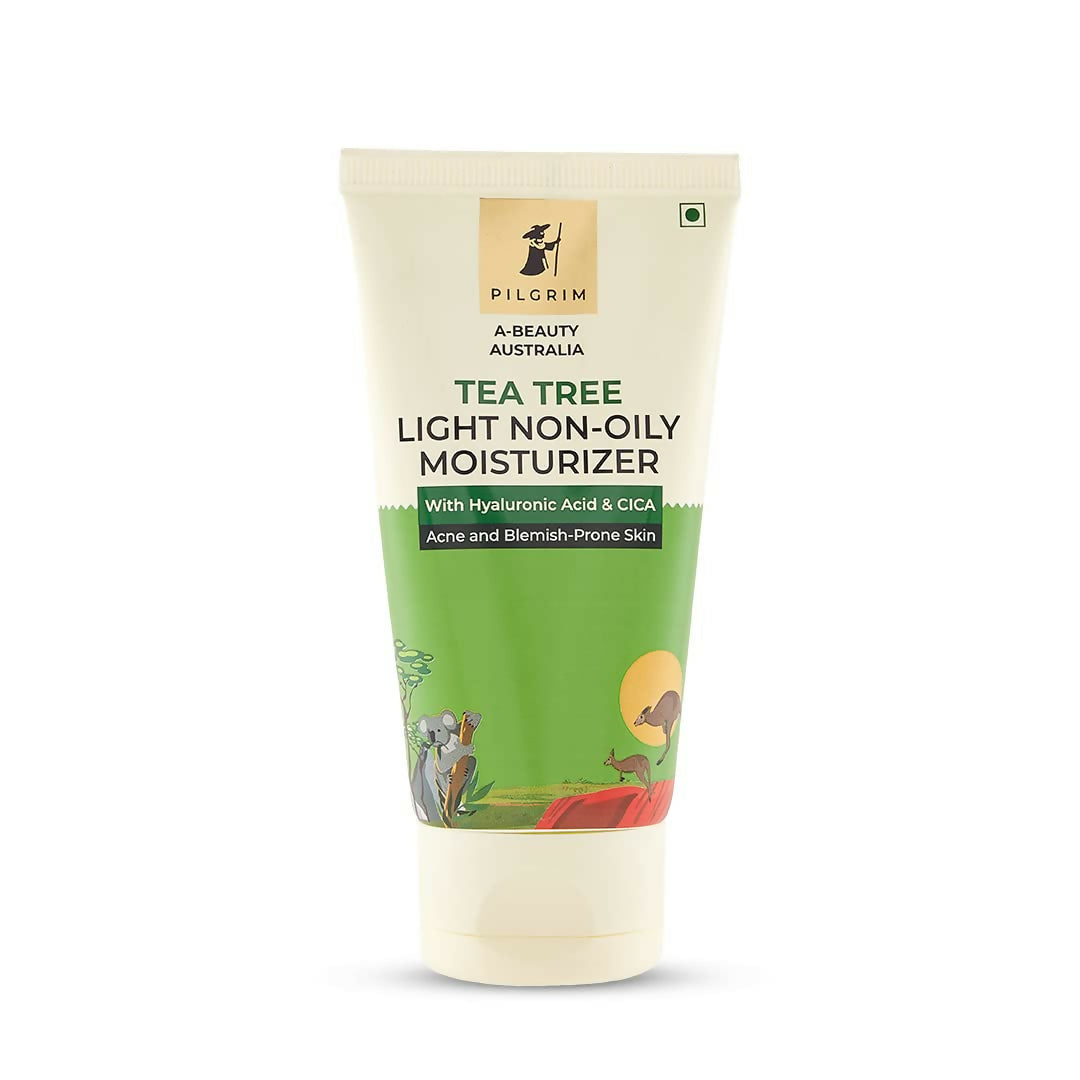 Pilgrim Australian Tea Tree Oil Free Face Moisturizer For Oily & Acne Prone Skin With Hyaluronic Acid & CICA - Distacart