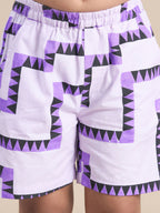 Snakes and Ladders Boys Purple Table Print Shirt and Boxer Set from Siblings Collection