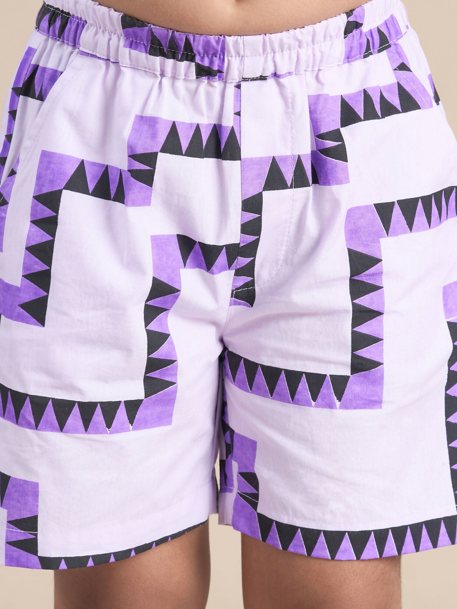 Snakes and Ladders Boys Purple Table Print Shirt and Boxer Set from Siblings Collection