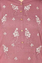 Joban Fashion Wine Cotton Rayon Kurta Set