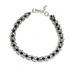 Mominos Fashion Kamal Johar Oxidised Silver Butterfly Anklets