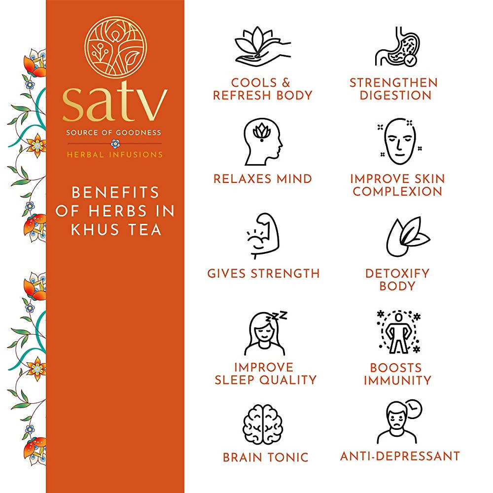 Satv Koolant Khus Herbal Infusion Tea Bags - Distacart
