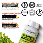 Health Veda Organics Magnesium Citrate+Glycinate Tablets