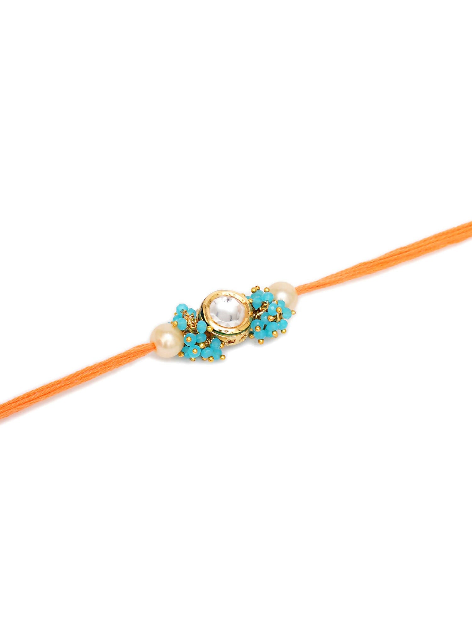 Designer kundan Rakhi - Ruby Raang - Distacart