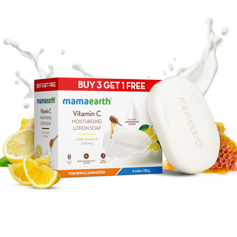 Mamaearth Vitamin C Moisturizing Lotion Soap (Buy 3 Get 1 Free)